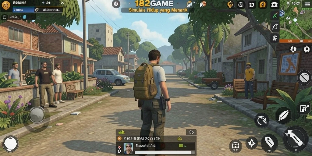 Tampilan gameplay menarik dari 182GAME yang penuh warna dan interaksi.