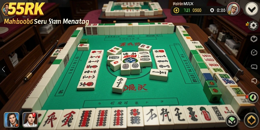 Gameplay Mahjong yang seru dan kompetitif.