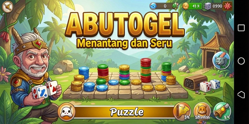 Tampilan gameplay menantang dari ABUTOGEL dengan berbagai teka-teki.