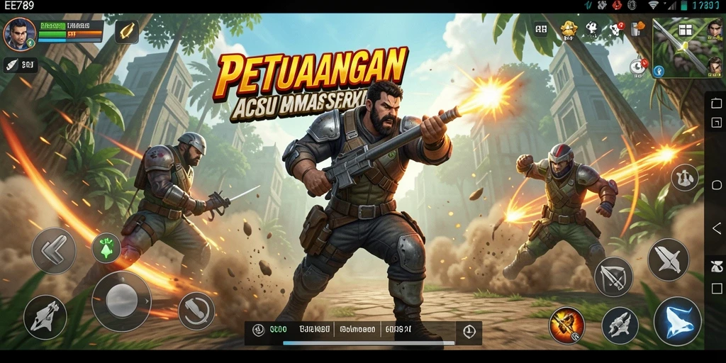 Tampilan gameplay menegangkan dari EE789 yang penuh aksi.