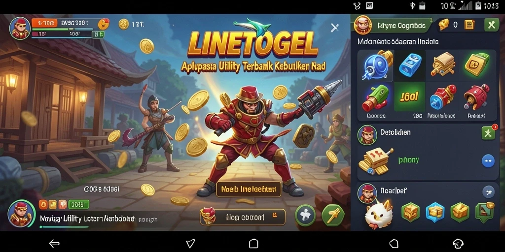 Tampilan antarmuka sederhana dan praktis dari LINETOGEL.