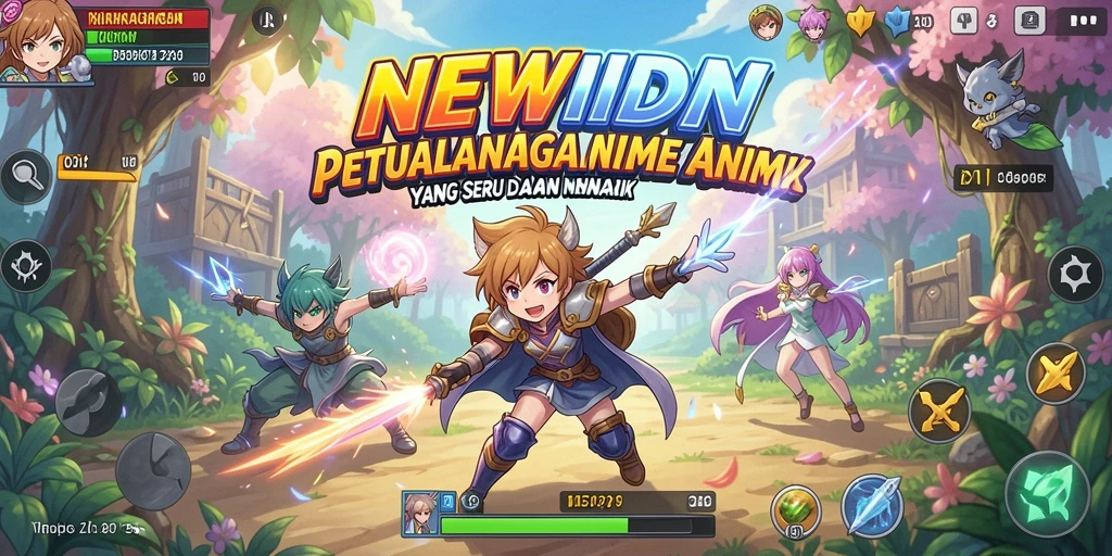 Screenshot gameplay <strong>NEWIDN</strong> menampilkan karakter anime dalam pertempuran epik.