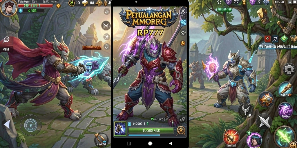 Tampilan gameplay RP777 yang menarik dan penuh aksi dalam dunia MMORPG.