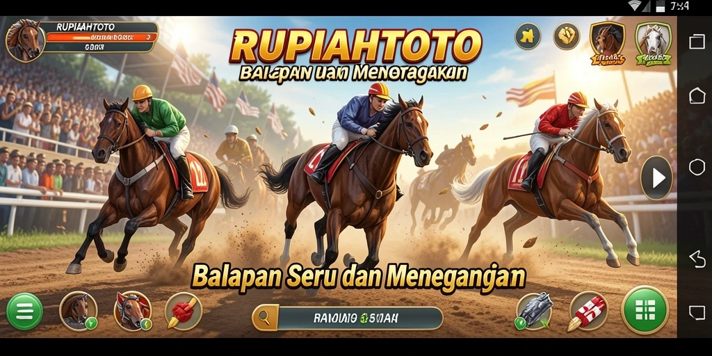 Tampilan gameplay RUPIAHTOTO yang mendebarkan selama balapan.