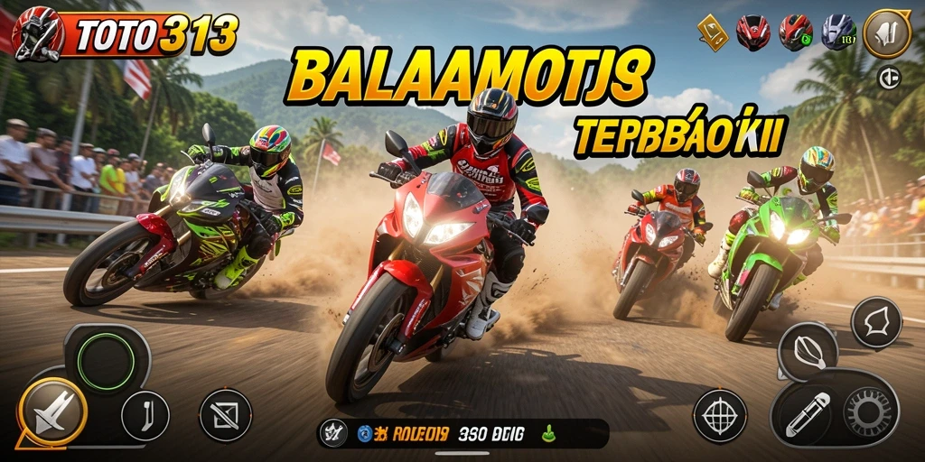 Gameplay seru balapan motor di TOTO313 dengan lintasan yang menantang.
