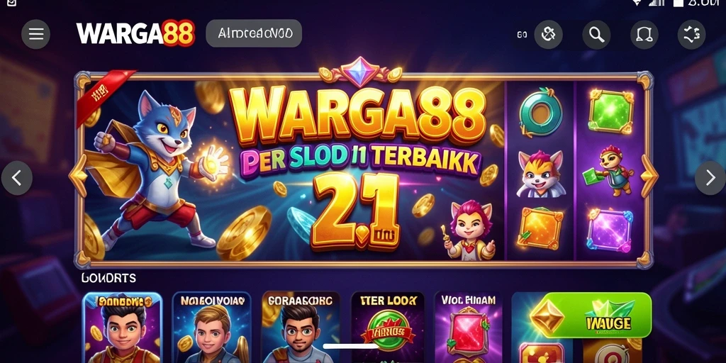 Screenshot gameplay WARGA88 menunjukkan tampilan dan fitur Slot yang menarik.